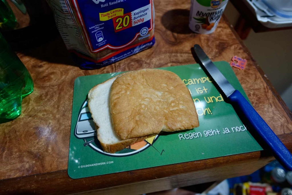 Toastbrot mit Rücken
