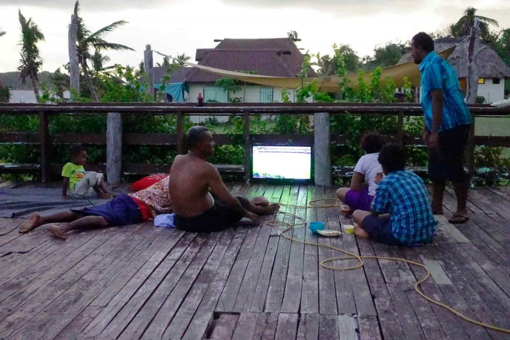 Rugbygucken draußen