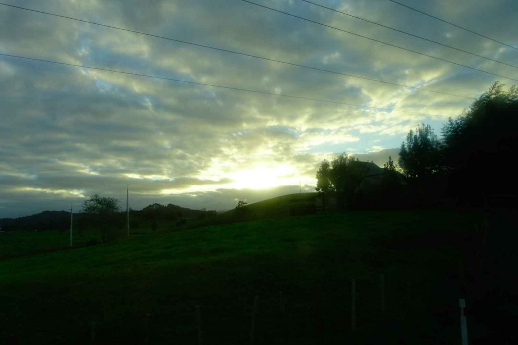 Szenerie aus dem Bus